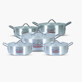 Klassic Aluminium Steel Fish Pots Set - Premium Pots and Pans Cookware Sets for Gas and Electric Stove, Easy to Clean, Durable - Klassic Kitchenware UK