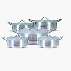 Klassic Aluminium Steel Fish Pots Set - Premium Pots and Pans Cookware Sets for Gas and Electric Stove, Easy to Clean, Durable - Klassic Kitchenware UK