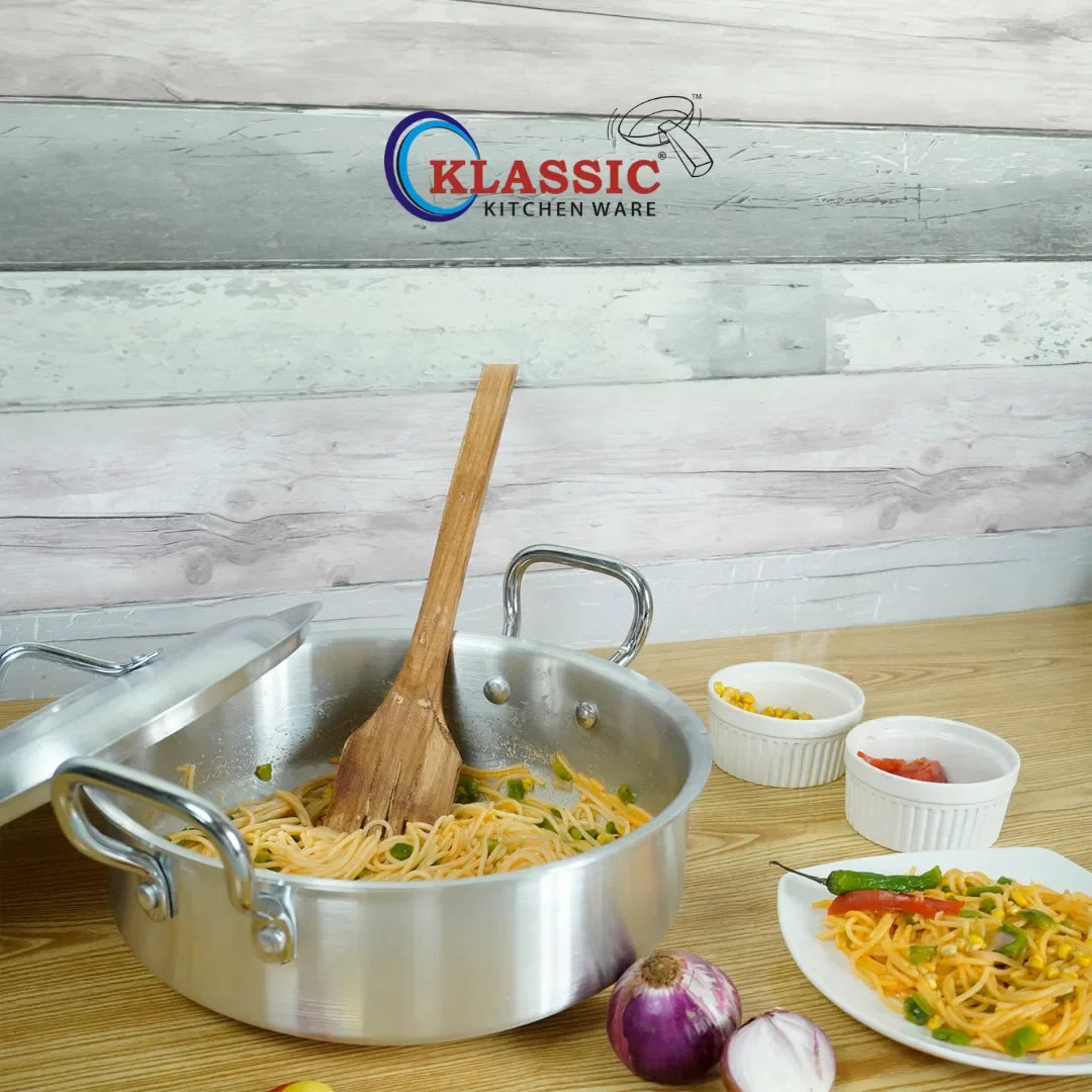 Klassic Aluminium Steel Flat Woks Set - Premium Cookware for Gas and Electric Stove - Easy to Clean - Klassic Kitchenware UK