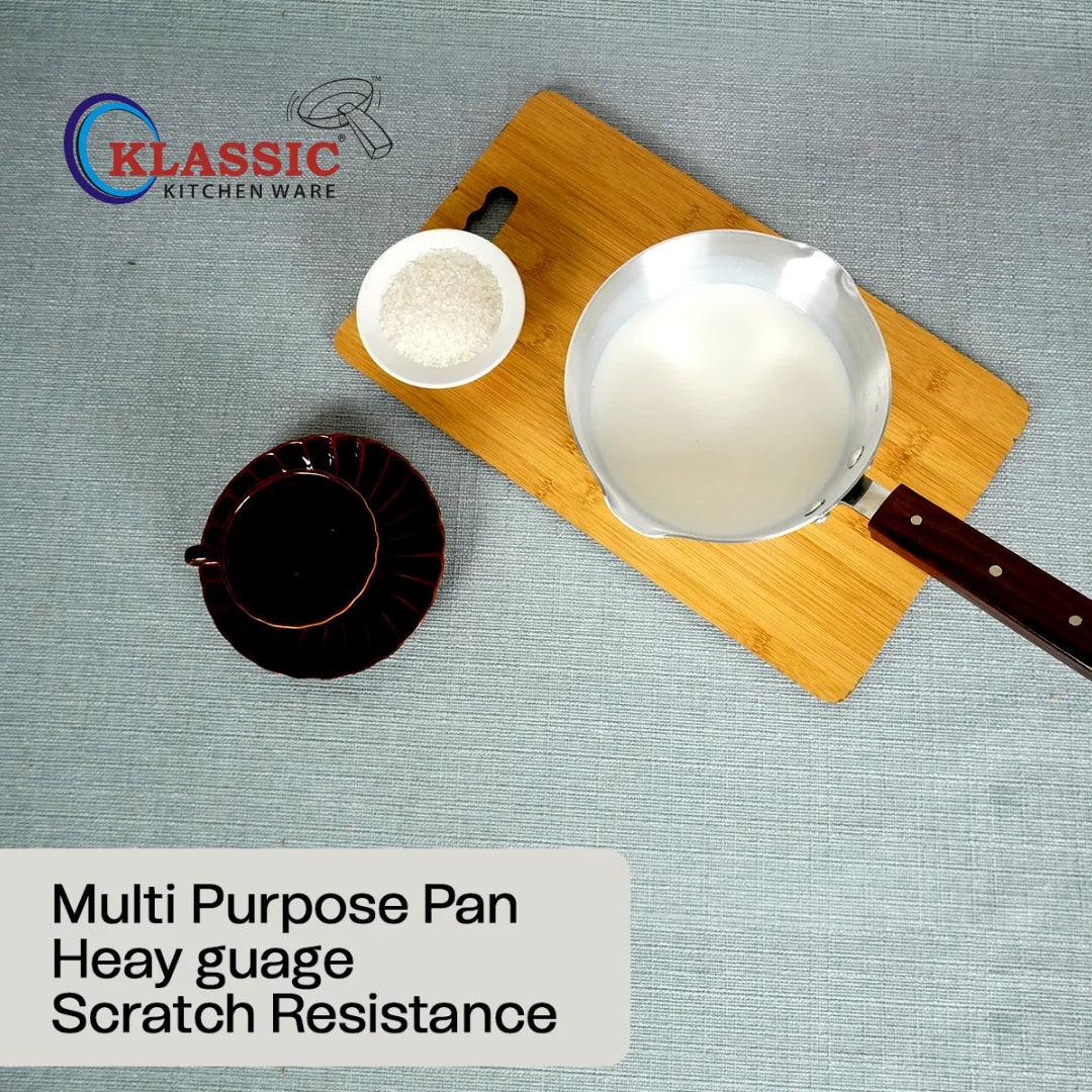 Klassic Aluminium Steel Milk Pan with Wooden Handle - Durable and Stylish - Klassic Kitchenware UK