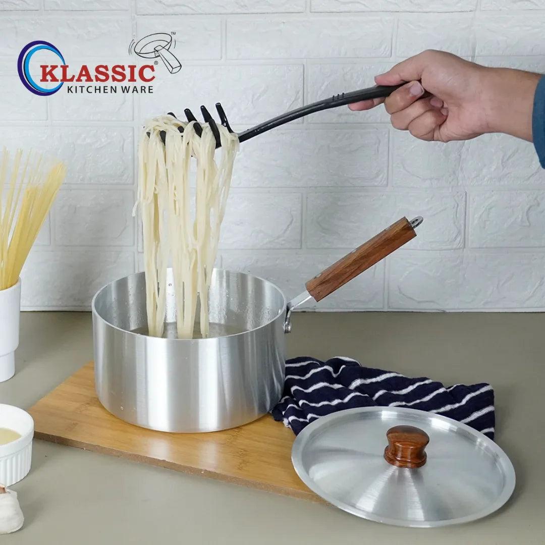 Klassic Aluminium Steel Sauce Pan - Premium Cookware for Gas and Electric Stove, Easy to Clean, Durable - Klassic Kitchenware UK
