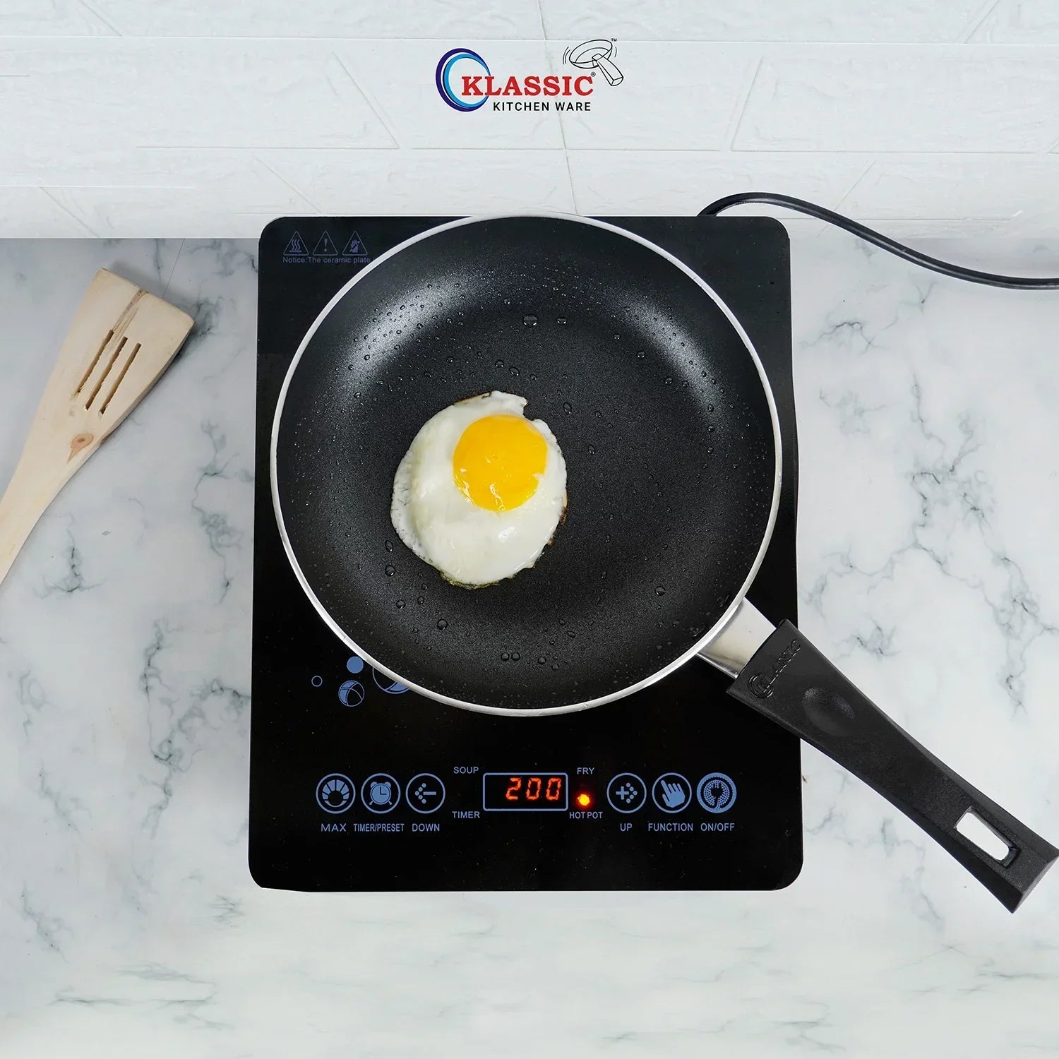 Non Stick Round Friyng Pan -Suitable for Electric, Induction, Ceramic and Gas Cooking, Dishwasher Safe - Klassic Kitchenware UK