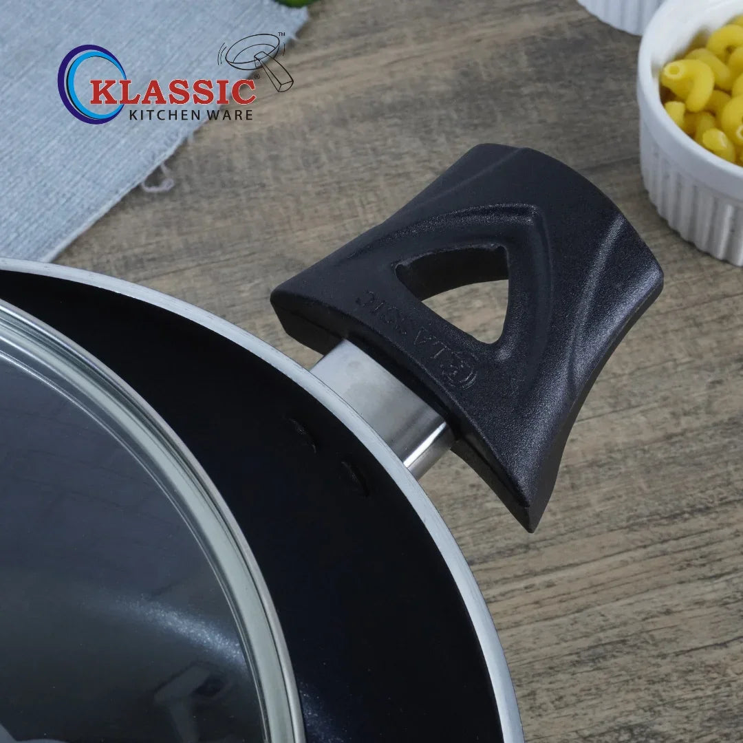 Klassic Non Stick Cooking Pot - Durable Non-Stick Coating - Suitable for All Stoves | Dishwasher Safe & Easy to Clean - Klassic Kitchenware UK