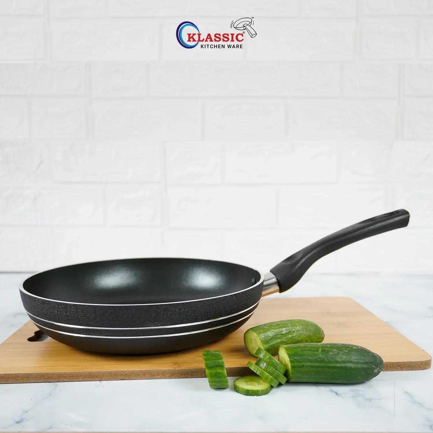 Non Stick Round Friyng Pan -Suitable for Electric, Induction, Ceramic and Gas Cooking, Dishwasher Safe - Klassic Kitchenware UK