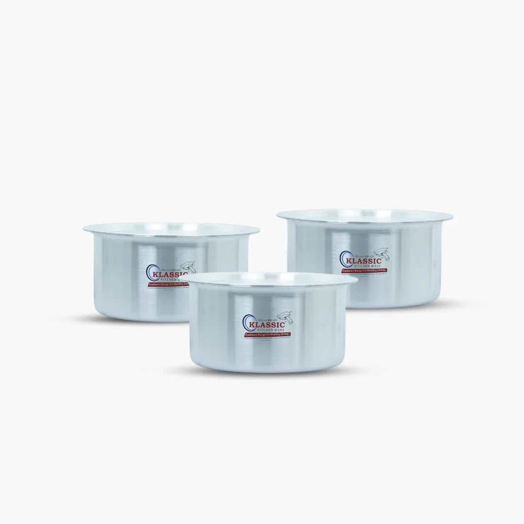 Klassic Aluminium Steel Indiana Cooking pot Set - Premium Cookware Pots for Gas and Electric Stove, Easy to Clean, - Klassic Kitchenware UK